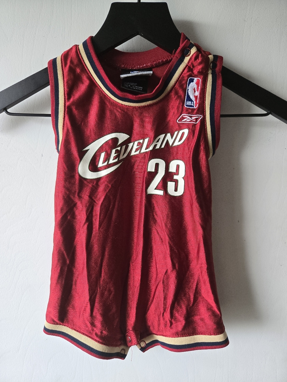 LeBron James Cleveland Cavaliers Reebok Jersey Size 12months Bodysuit